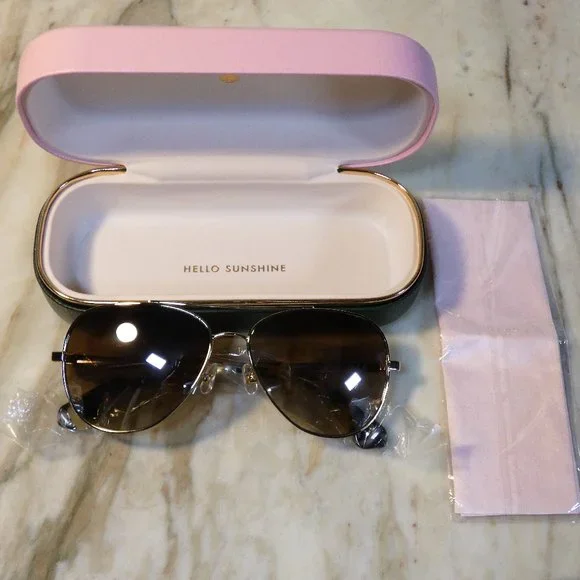 Kate Spade New York Aviator Style Sunglasses New with Case - Picture 1 of 9